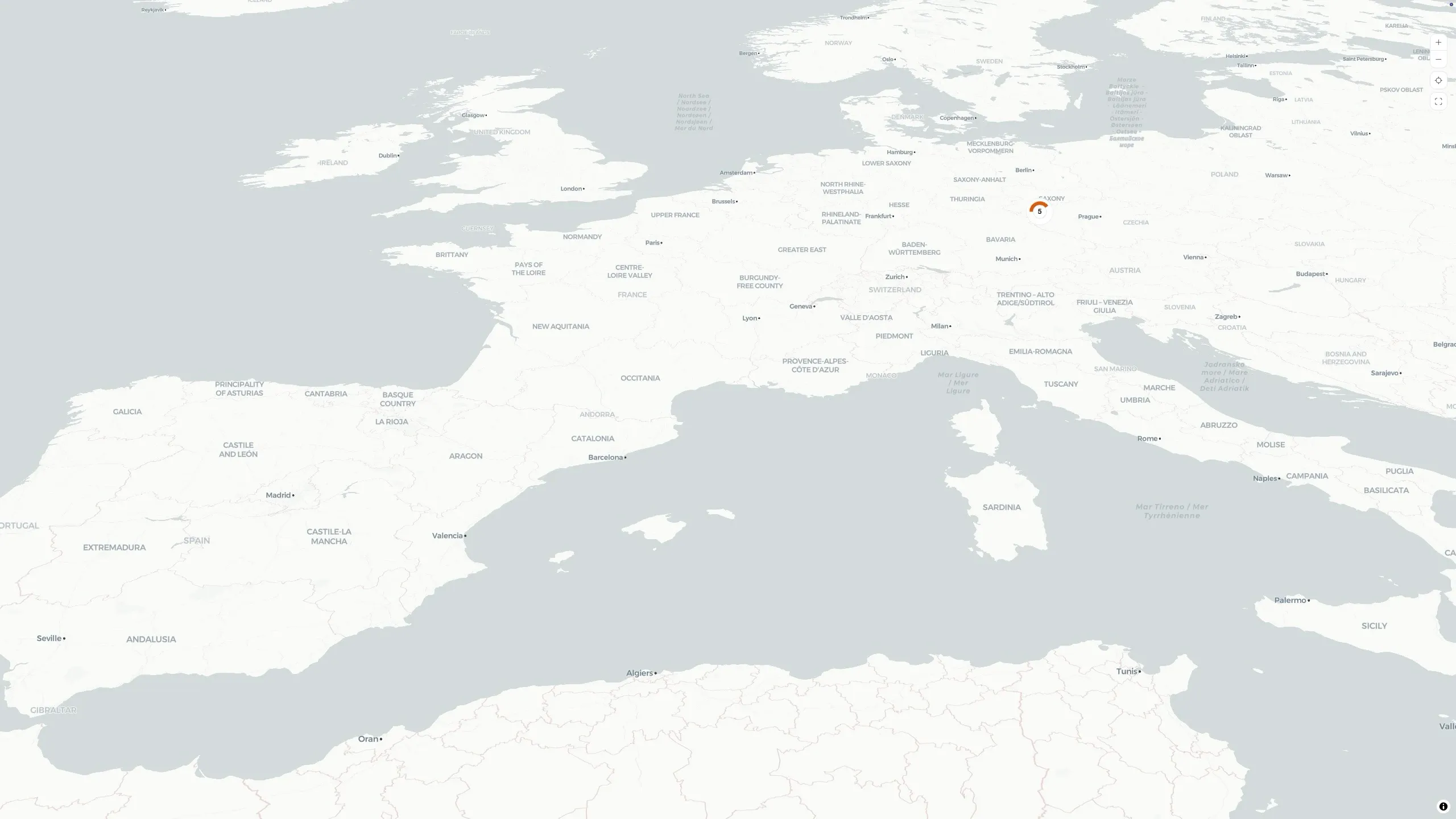 Map view in fullscreen FleetTAB 